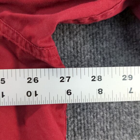 Wrangler Authentics Mens Chest Pocket Button-Down Shirt Red 2XT 100% Cotton - Picture 12 of 12